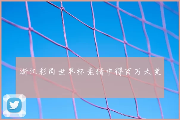 浙江彩民世界杯竞猜中得百万大奖