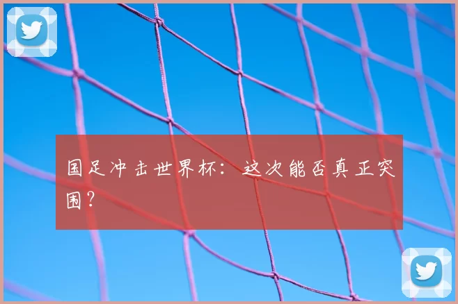 国足冲击世界杯:这次能否真正突围?